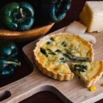 Pancetta & Pea Quiche is salty and savory