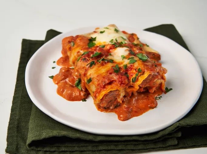 Easy Sausage Manicotti Bake