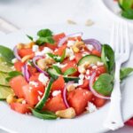 Watermelon, Orange, Lemon, Cucumber and Feta Salad