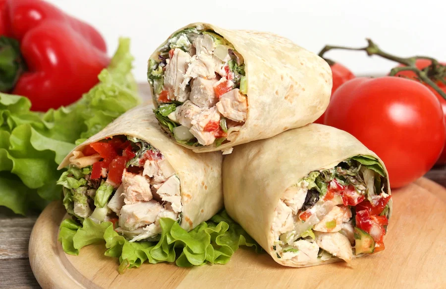 Chicken & Apple Kale Wraps