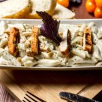 Creamy Garlic Pasta With Grilled Chicken