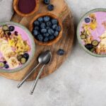 Acai-Blueberry Smoothie Bowl is a healthy breakfast