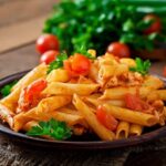 Cherry Tomato & Garlic Pasta is classic