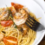 Grilled Asparagus & Shrimp with Pasta is a classic Italian dish