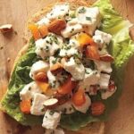 Chicken Salad with Apricots and Almonds Sandwich