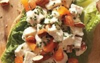 Chicken Salad with Apricots and Almonds Sandwich