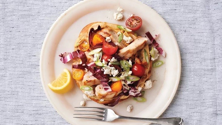 Mediterranean Chopped-Chicken Pita